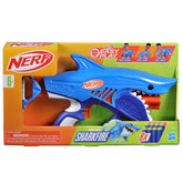 Nerf Junior Wild Sharkfire, Easy Play Dart Blaster, 8 Nerf Elite Darts, Nerf Blaster Shark Toys for 6 Year Old Boys & Girls, Outdoor Toys
